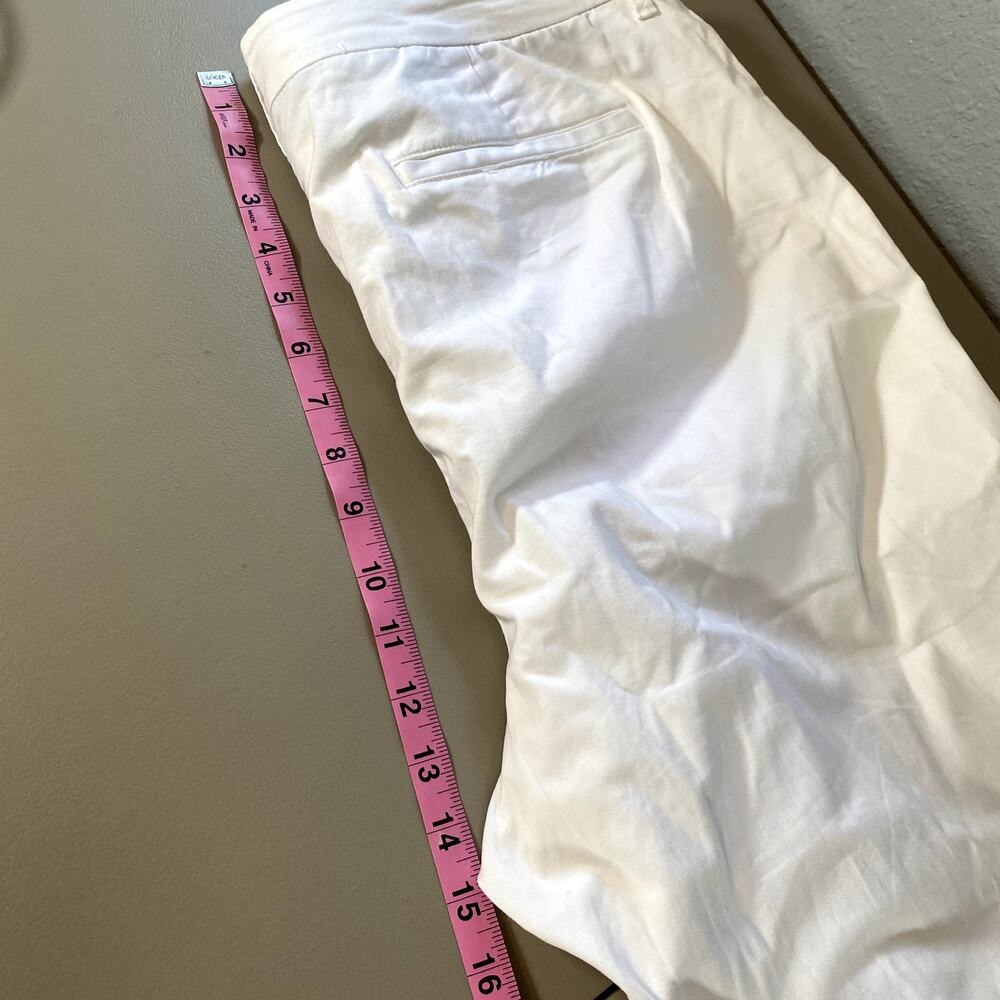 Croft & Barrow 18 Chino Pants Womens White Beach Vacation Pockets Kohls Business - Picture 8 of 11